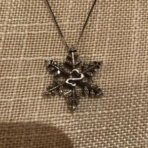 Kay jewelers open hearts Diamond snowflake necklace .